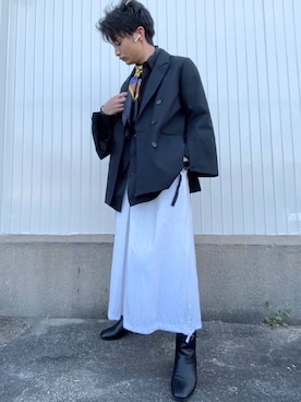 「UNIQLO（ユニクロ）のアイテム（ブーツ）」を使った、ざわ_低身長男子styleさん（メンズ・163cm）の春コーディネート