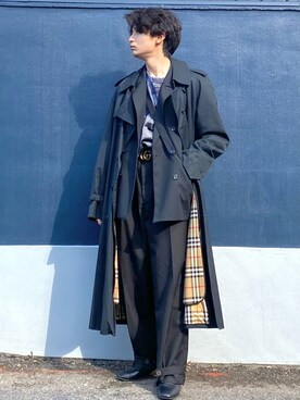 ざわ_低身長男子styleさんの（BURBERRY | バーバリー）を使ったコーディネート