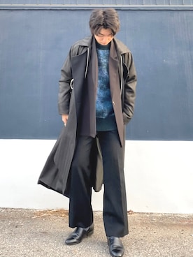 「大学生」｜「アイテム（スリッポン）」を使った、ざわ_低身長男子styleさん（メンズ・163cm）の冬コーディネート