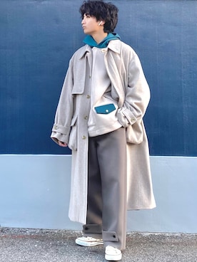 「RYO TAKASHIMA（リョウタカシマ）のアイテム（ジャケット/アウター）」を使った、ざわ_低身長男子styleさん（メンズ・163cm）の冬コーディネート