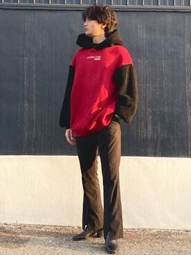 「SHAREEF（シャリーフ）のアイテム（パーカー）」を使った、ざわ_低身長男子styleさん（メンズ・163cm）の秋コーディネート
