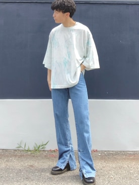 「LiNoH（リノー）のアイテム（パンツ）」を使った、ざわ_低身長男子styleさん（メンズ・163cm）の夏コーディネート