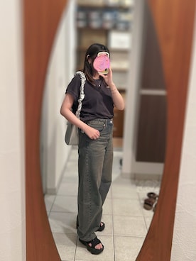 「un/neu（アンノイ）のアイテム」を使った、haru12191031さん（レディース・154cm）の夏コーディネート