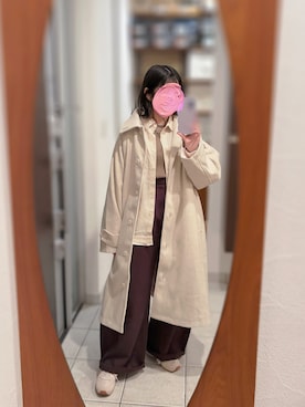 「mystic（ミスティック）のアイテム（ニット/セーター）」を使った、haru12191031さん（レディース・154cm）の秋コーディネート