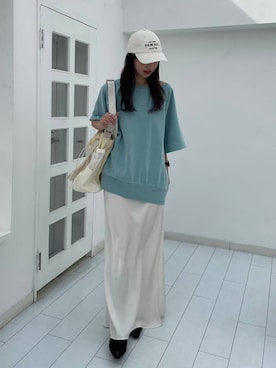 「JEANASIS（ジーナシス）のアイテム（キャップ）」を使った、フィーさん（レディース・164cm）の春コーディネート