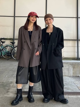 「アイテム（ニットキャップ/ビーニー）」を使った、フィーさん（レディース・164cm）の夏コーディネート