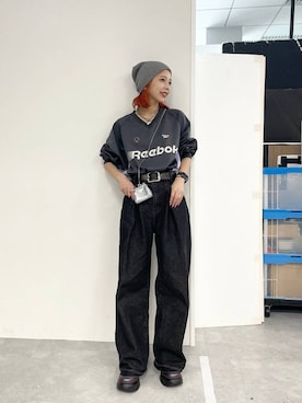 「JEANASIS（ジーナシス）のアイテム（ニットキャップ/ビーニー）」を使った、フィーさん（レディース・164cm）の秋コーディネート
