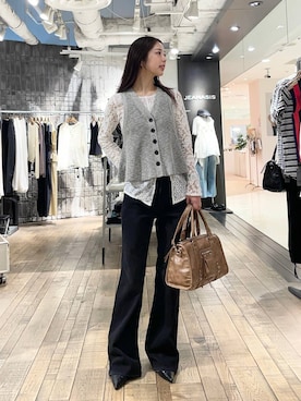 「JEANASIS（ジーナシス）のアイテム（パンツ）」を使った、フィーさん（レディース・165cm）の春コーディネート