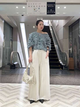 「JEANASIS（ジーナシス）のアイテム（スウェットパンツ）」を使った、フィーさん（レディース・164cm）の冬コーディネート