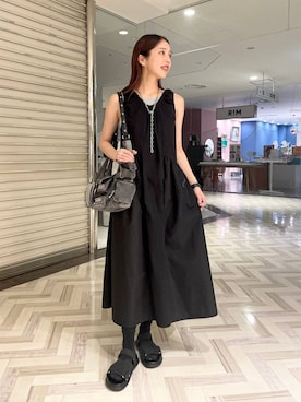 「JEANASIS（ジーナシス）のアイテム（ワンピース/ドレス）」を使った、フィーさん（レディース・164cm）の夏コーディネート