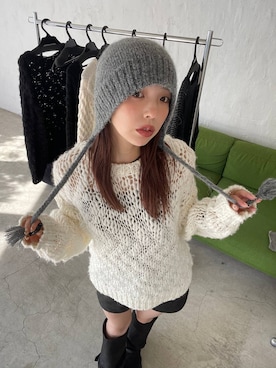 「JEANASIS（ジーナシス）のルーズFITロングブーツ/581263（ブーツ）」を使った、フィーさん（レディース・164cm）の秋コーディネート