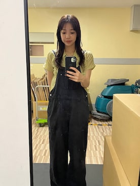 「アイテム（サロペット/オーバーオール）」を使った、フィーさん（レディース・165cm）の夏コーディネート