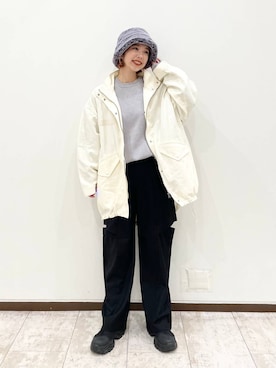 「JEANASIS（ジーナシス）のアイテム（ミリタリージャケット）」を使った、フィーさん（レディース・164cm）の秋コーディネート