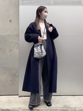 「JEANASIS（ジーナシス）のアイテム（その他アウター）」を使った、フィーさん（レディース・164cm）の冬コーディネート