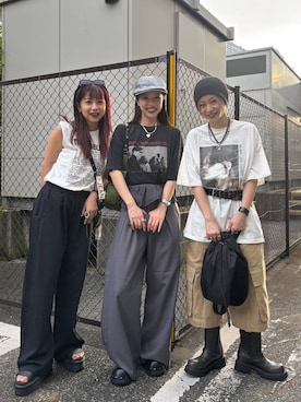 「JEANASIS（ジーナシス）のアイテム（スウェットパンツ）」を使った、フィーさん（レディース・164cm）の夏コーディネート