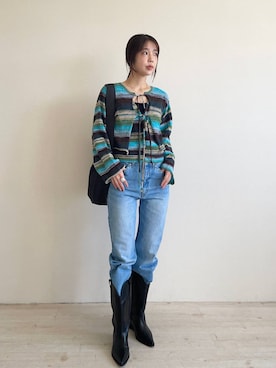「eL（エル）のアイテム」を使った、フィーさん（レディース・165cm）の秋コーディネート