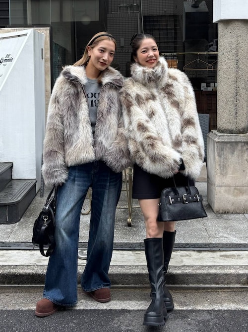 JEANASIS ファーブルゾン JEANASIS池袋ルミネ店フィーさんのブルゾンを使ったコーディネート