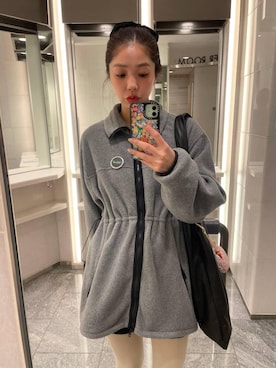 「アイテム（チュニック）」を使った、フィーさん（レディース・164cm）の秋コーディネート