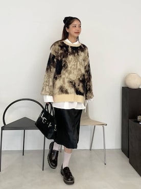 「JEANASIS（ジーナシス）のアイテム（ボストンバッグ）」を使った、フィーさん（レディース・164cm）の秋コーディネート