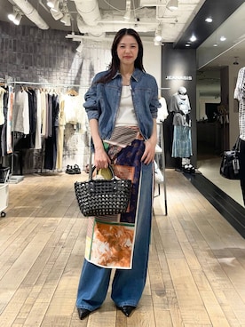 「JEANASIS（ジーナシス）のアイテム（ブルゾン）」を使った、フィーさん（レディース・165cm）の春コーディネート