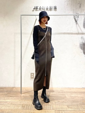 「アイテム（ワンピース/ドレス）」を使った、フィーさん（レディース・164cm・20代）の秋コーディネート