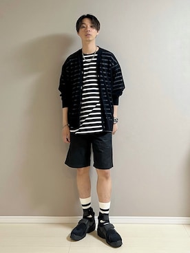 「MONKEY TIME（モンキータイム）のアイテム（トップス）」を使った、Honeyさん（メンズ・176cm）の春コーディネート