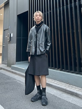 「MM6 Maison Margiela（ｴﾑｴﾑｼｯｸｽ ﾒｿﾞﾝ ﾏﾙｼﾞｪﾗ）のアイテム（バッグ）」を使った、Honeyさん（メンズ・176cm）の秋コーディネート