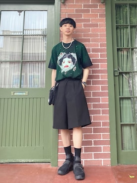 「MONKEY TIME（モンキータイム）のアイテム（アクセサリー）」を使った、Honeyさん（メンズ・176cm）の夏コーディネート