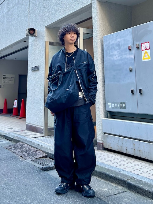 NEEDLES×AWGE カーゴパンツ NEEDLES Field Pant - C/N Oxford Cloth / Black (MENS & LADIES)