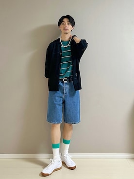 「MONKEY TIME（モンキータイム）のアイテム（アクセサリー）」を使った、Honeyさん（メンズ・176cm）の夏コーディネート