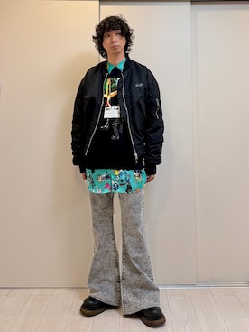 「kolor（カラー）のアイテム」を使った、Honeyさん（メンズ・176cm）の冬コーディネート