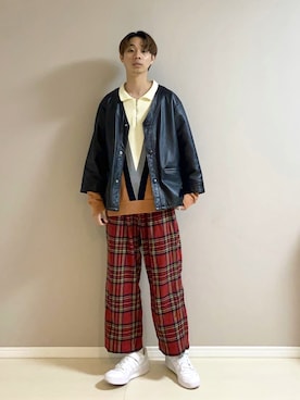 「Noon Goons（ヌーングーンズ）のアイテム」を使った、Honeyさん（メンズ・176cm）の秋コーディネート