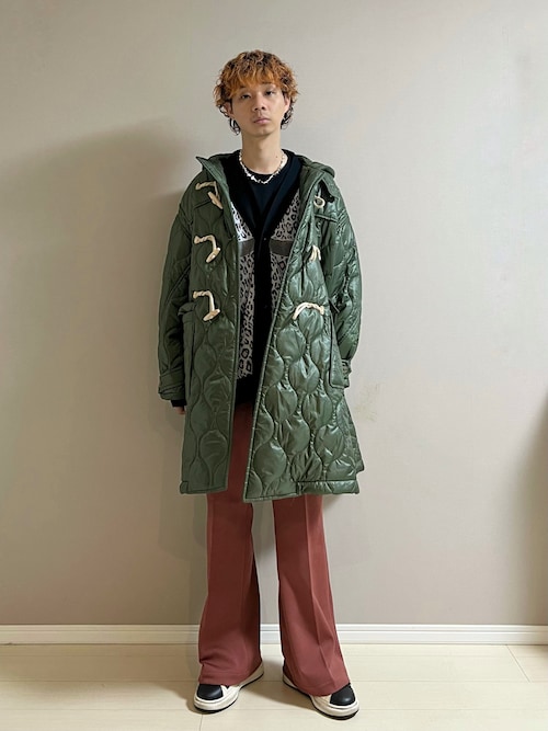 キディル×ルルムウ　ドローコードカーディガン　グレーピンク　豹柄 キディル×ルルムウ ドローコードカーディガン グレーピンク 豹柄