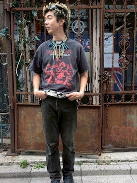 「アイテム（Tシャツ/カットソー）」を使った、LABORATORY®さん（メンズ・187cm）の夏コーディネート