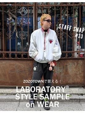 「アイテム（ナイロンジャケット）」を使った、LABORATORY®さん（メンズ・175cm）の秋コーディネート