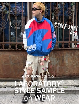 「アイテム（ナイロンジャケット）」を使った、LABORATORY®さん（メンズ・175cm）の秋コーディネート
