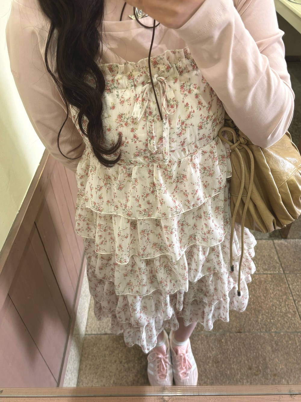 小花柄 フリルキャミワンピース TINA：JOJUN 小花柄 フリルキャミワンピース TINA：JOJUN（ワンピース
