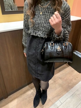 「WEGO（ウィゴー）のアイテム（タイツ/ストッキング）」を使った、さくらさん（レディース・152cm）の冬コーディネート