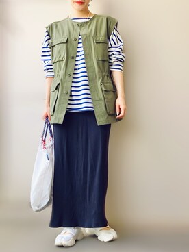 「KATHARINE ROSS（キャサリンロス）のアイテム（バッグ）」を使った、希々さん（レディース・157cm）の春コーディネート