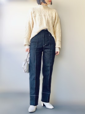 希々さん（レディース・157cm）の冬コーディネート