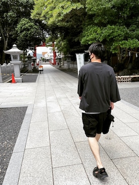 「Onitsuka Tiger（オニツカタイガー）のアイテム（サンダル）」を使った、Ｕさん（メンズ・178cm）の夏コーディネート