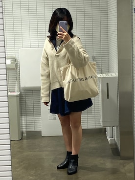 「ALPHA CUBIC（アルファーキュビック）のアイテム」を使った、まいこさん（レディース・153cm）の秋コーディネート
