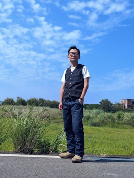 「アイテム（ベスト）」を使った、WILLさん（メンズ・170cm）の秋コーディネート