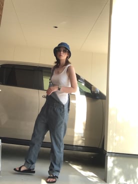 「ZIP FIVE（ジップファイブ）のアイテム（オールインワン・サロペット）」を使った、xxx.さん（レディース・168cm）の夏コーディネート