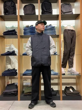 「寒い」｜「アイテム（スリッポン）」を使った、井上凌介さん（メンズ・180cm）の冬コーディネート