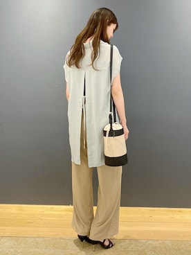 「RAG MACHINE（ラグマシーン）のアイテム（パンツ）」を使った、nahoさん（レディース・166cm）の夏コーディネート