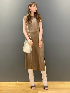 「RAG MACHINE（ラグマシーン）のアイテム（パンツ）」を使った、nahoさん（レディース・166cm）の夏コーディネート