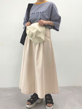 「pairpair」｜「アイテム（帽子）」を使った、pairpairさん（レディース・160cm）の夏コーディネート