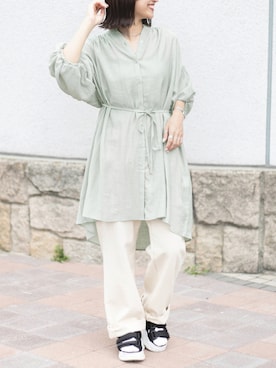 「PairPair（ペアペア）のアイテム（パンツ）」を使った、pairpairさん（レディース・152cm）の夏コーディネート