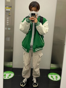 「WEGO（ウィゴー）のアイテム（スタジャン）」を使った、たつさん（メンズ・171cm）の冬コーディネート